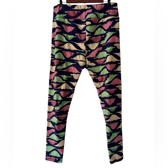 Lularoe TC2 Multicolor Dinosaur Print Leggings - Picture 2 of 5